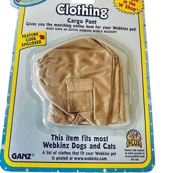 Webkinz Clothing Cargo Pant Dogs Cats NEW Code Khaki Ganz Clothes Accessory - Picture 2 of 3